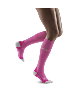 Women's running knee socks CEP ULTRALIGHT pink/light grey